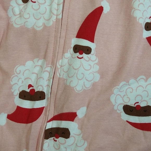New! Carter's Toddler Girls' Snowflake Reindeer / Santa Footed Pajama Set - Picture 4 of 6